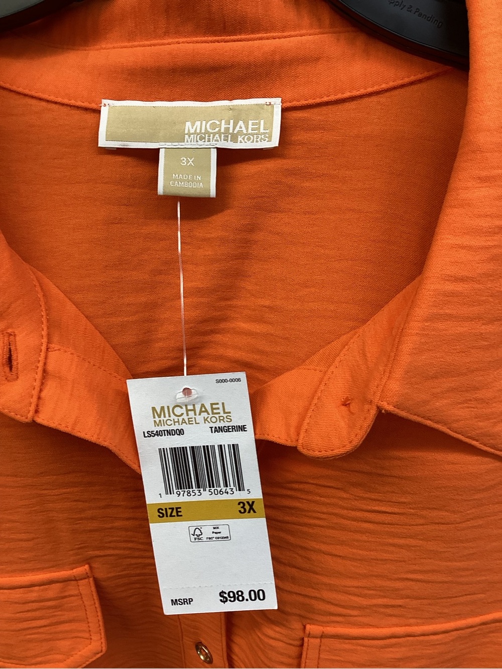 MICHAEL Michael Kors Men’s Tangerine Short-Sleeve Polo Shirt